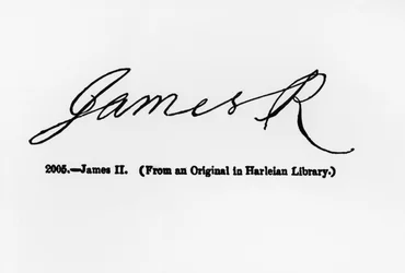 Reproduktion der Unterschrift von James II